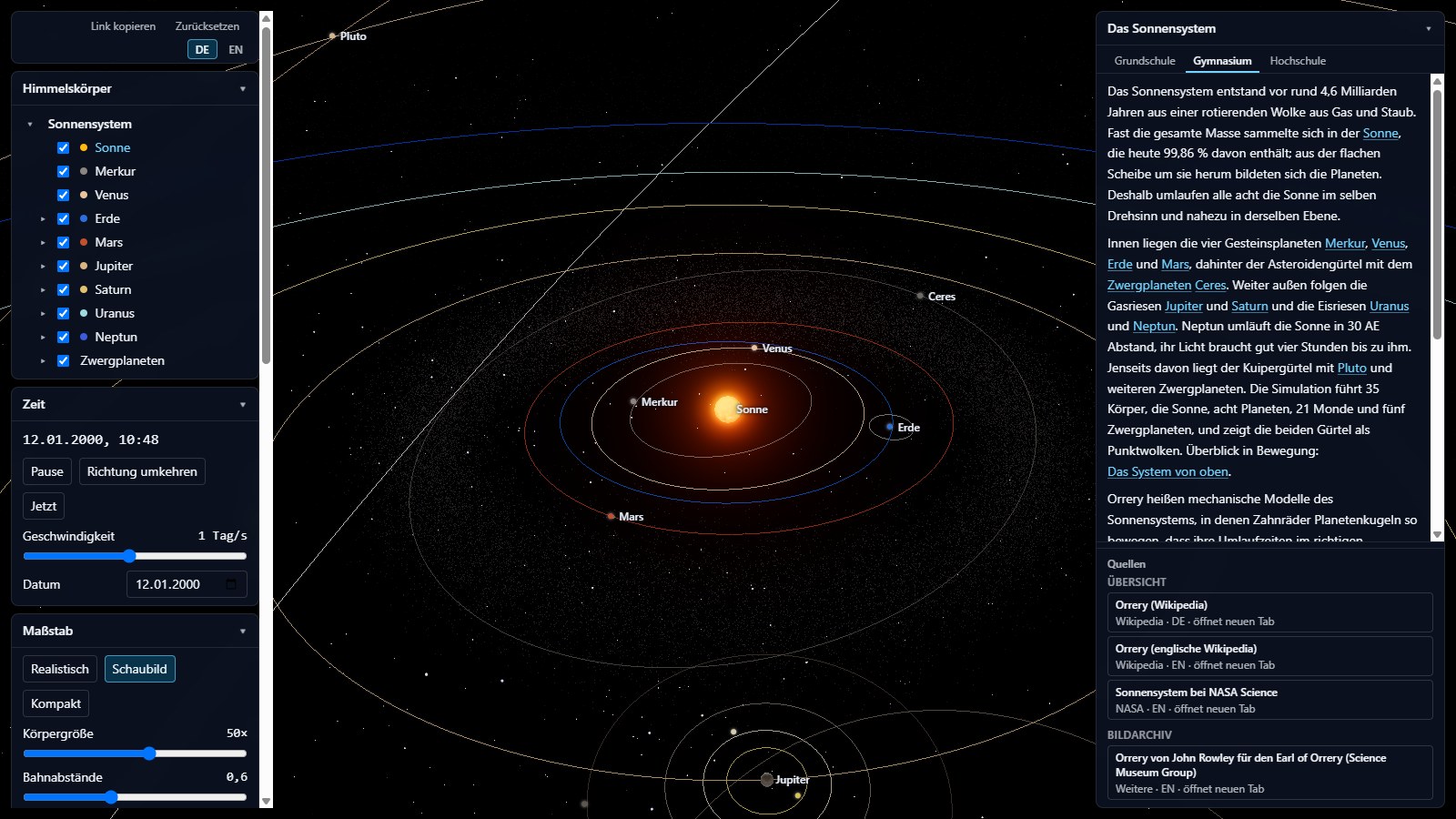 Development stage v0.4.0 with an expanded interface and info text.